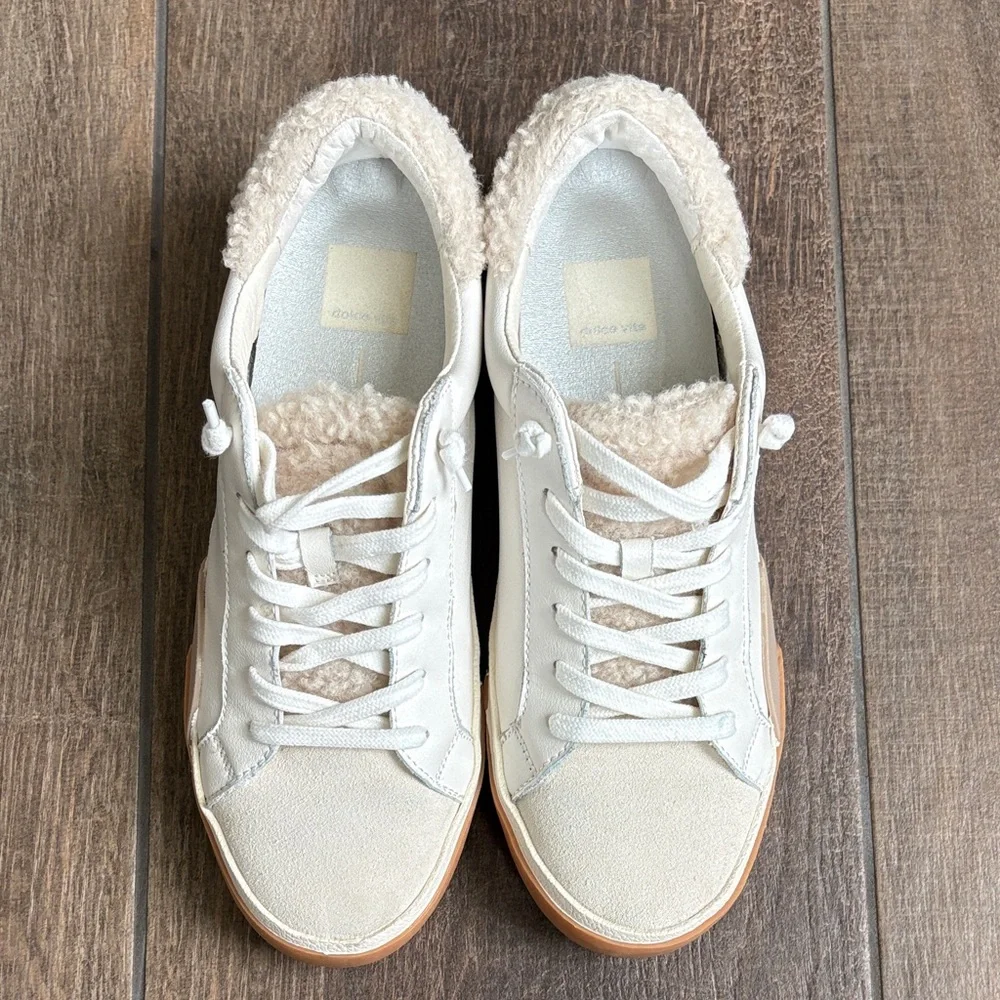 Dolce Vita Cream and Tan Sneakers - Picture 2 of 11